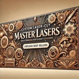 Customised laser-cut acrylic and MDF products, including wall clocks, photo frames, and 3D miniatures by Master Laser Cut.